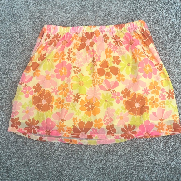 Pink Lily Don’t Miss the Moment Floral Side Tie Skirt - Picture 7 of 10